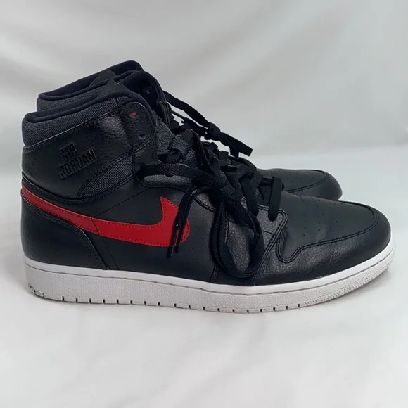 Air Jordan 1 Retro Rare Air Patch Bred Black Red White Mens
